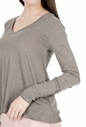 AMERICAN VINTAGE-Γυναικεία μακρυμάνικη μπλούζα JAC52E18 μπεζ 