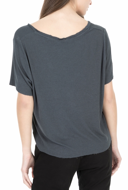AMERICAN VINTAGE-Γυναικεία κοντομάνικη μπλούζα MALI20E18 ανθρακί 