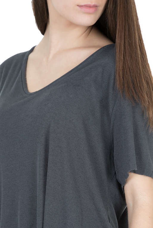 AMERICAN VINTAGE-Γυναικεία κοντομάνικη μπλούζα MALI20E18 ανθρακί 