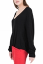AMERICAN VINTAGE-Γυναικεί αμακρυμάνικη μπλούζα MALI21E18 μαύρη 