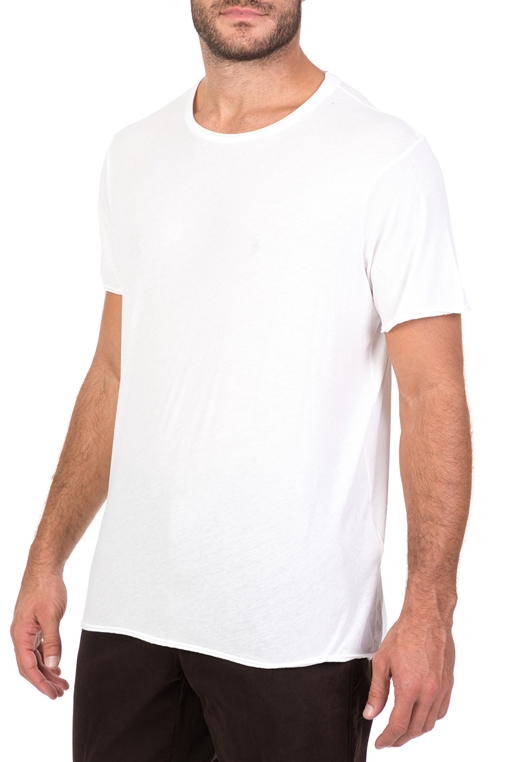 AMERICAN VINTAGE-Ανδρική κοντομάνικη μπλούζα MTINI2E18 American Vintage λευκή