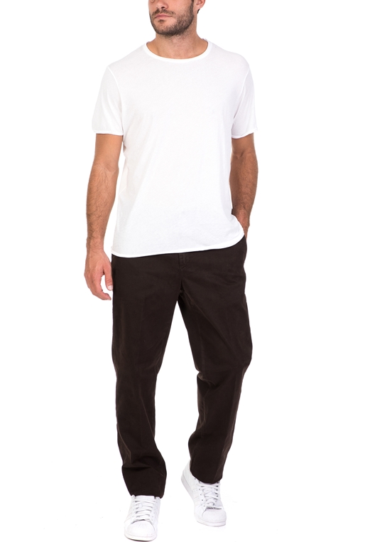 AMERICAN VINTAGE-Ανδρική κοντομάνικη μπλούζα MTINI2E18 American Vintage λευκή