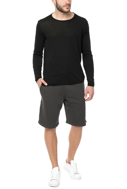 AMERICAN VINTAGE-Ανδρική μακρυμάνικη μπλούζα MTINI2TE18 μαύρη 