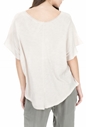AMERICAN VINTAGE-Γυναικεία κοντομάνικη μπλούζα PIMS53E18 μπεζ 