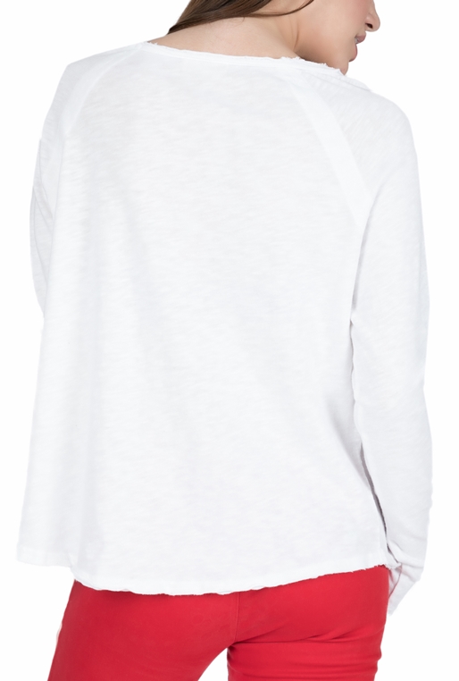AMERICAN VINTAGE-Γυναικεία μακρυμάνικη μπλούζα SON31E18 λευκή 