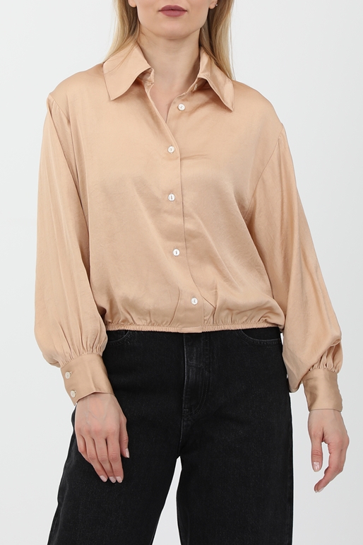 AMERICAN VINTAGE-Γυναικείο πουκάμισο AMERICAN VINTAGE WID06C εκρού 