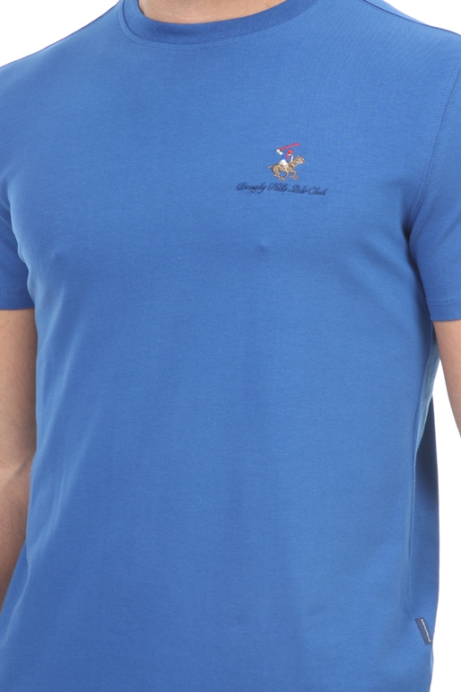 BEVERLY HILLS POLO CLUB-Ανδρική μπλούζα BEVERLY HILLS POLO CLUB μπλε