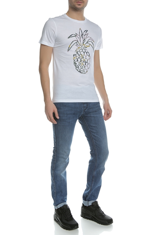BOSS -Ανδρική κοντομάνικη μπλούζα BOSS Jersey Tauno λευκή