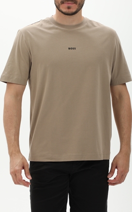 BOSS-Ανδρικό t-shirt BOSS 50473278 JERSEY TChup καφέ