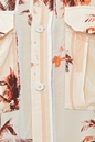 BOSS-Ανδρικό πουκάμισο BOSS 50490515 Lisel μπεζ πορτοκαλί floral