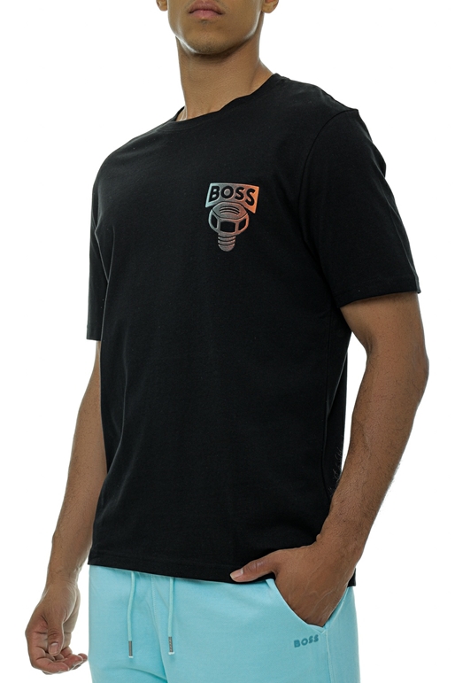 BOSS-Ανδρικό t-shirt BOSS 50491723 Tee Universe μαύρο