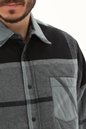 BOSS-Ανδρικό ζεστό πουκάμισο BOSS 50501811 Lambini γκρι μαύρο