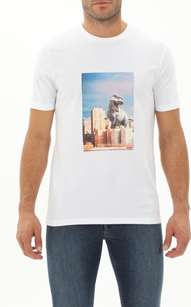 BOSS-Ανδρικό t-shirt BOSS 50503535 JERSEY TeFragile λευκό