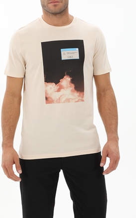 BOSS-Ανδρικό t-shirt BOSS 50503553 TeMemory μπεζ