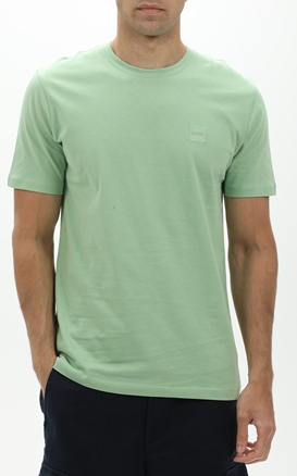 BOSS-Ανδρικό t-shirt BOSS 50508584 JERSEY Tales πράσινο ανοιχτό