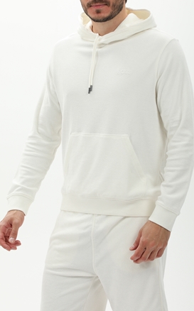 BOSS-Ανδρική φούτερ μπλούζα BOSS 50511072 JERSEY Wetowelhood λευκή