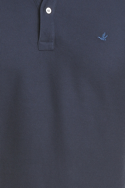 BROOKSFIELD-Ανδρική κοντομάνικη polo μπλούζα Brooksfield μπλε