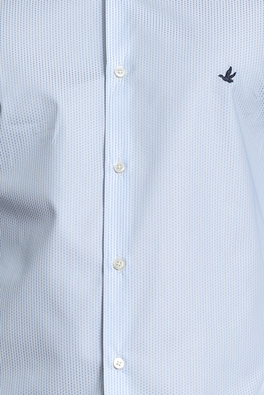 BROOKSFIELD-Αντρικό πουκάμισο BROOKSFIELD άσπρο-μπλε