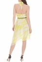 BYBLOS-Γυναικείο mini φόρεμα BYBLOS ASYMMETRIC εκρού κίτρινο