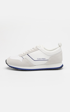 CALVIN KLEIN JEANS-Ανδρικά sneakers CALVIN KLEIN JEANS HM0HM00985 LOW TOP LACE UP MIX λευκά