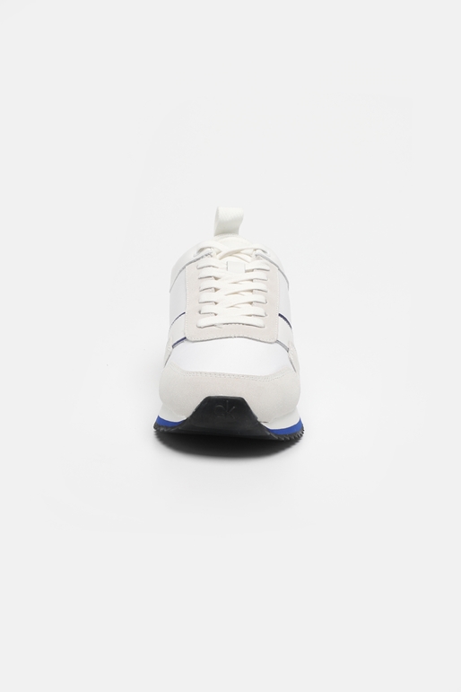 CALVIN KLEIN JEANS-Ανδρικά sneakers CALVIN KLEIN JEANS HM0HM00985 LOW TOP LACE UP MIX λευκά