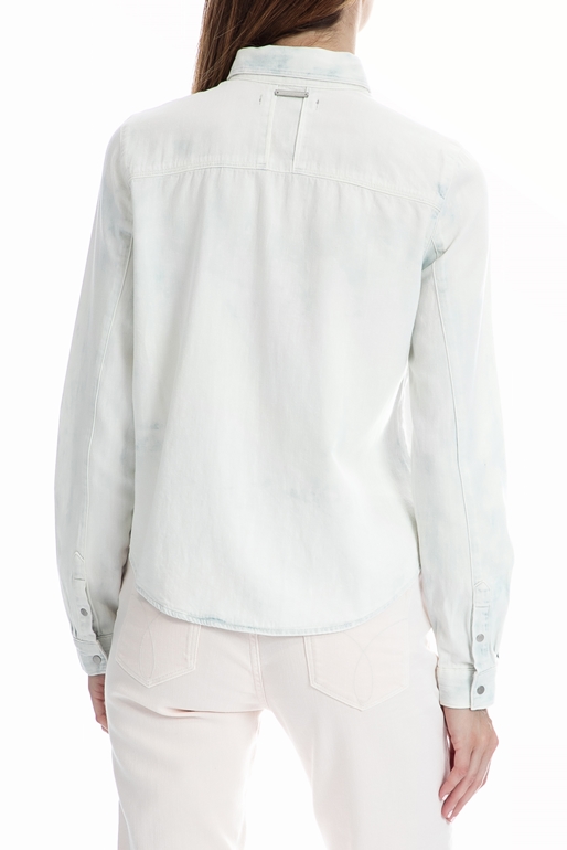 CALVIN KLEIN JEANS-Γυναικείο πουκάμισο CALVIN KLEIN JEANS λευκό