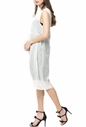 CALVIN KLEIN JEANS-Μίντι φόρεμα DIVINA DOUBLE LAYER λευκό-μαύρο