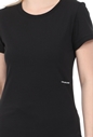 CALVIN KLEIN JEANS-Γυναικεία μπλούζα CALVIN KLEIN JEANS MICRO BRANDING OFF PLACED μαύρη