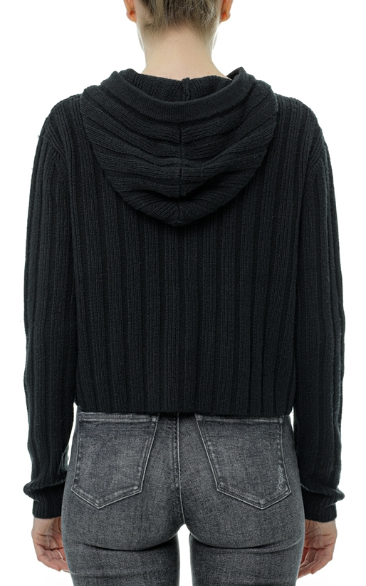 Calvin Klein Jeans-Hanorac crop cu aspect tricotat