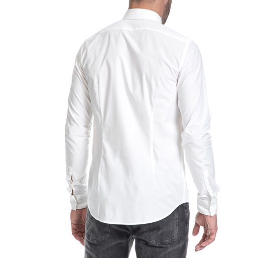 CALVIN KLEIN JEANS-Ανδρικό πουκάμισο BARI SLIM FIT λευκό