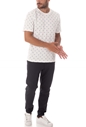 CALVIN KLEIN JEANS-Ανδρική κοντομάνικη μπλούζα CALVIN KLEIN JEANS λευκή
