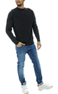 Calvin Klein Jeans-Bluza cu guler inalt si logo