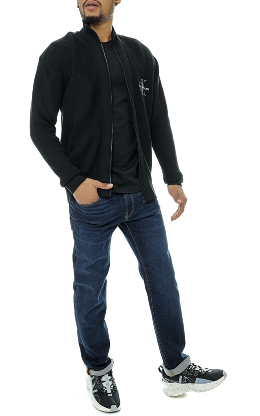 Calvin Klein Jeans-Bluza cu fermoar si logo