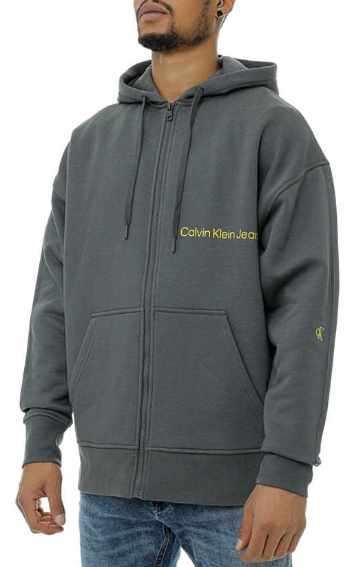 Calvin Klein Jeans-Hanorac din bumbac cu fermoar