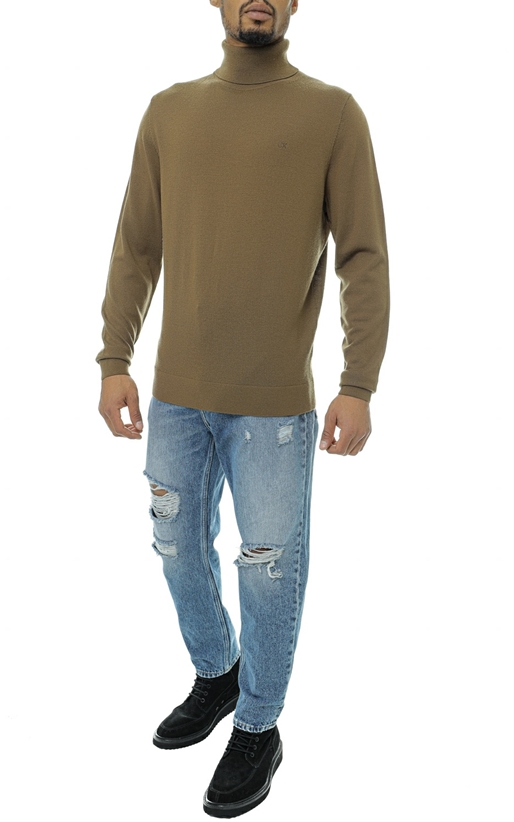 Calvin Klein-Bluza cu guler inalt din lana