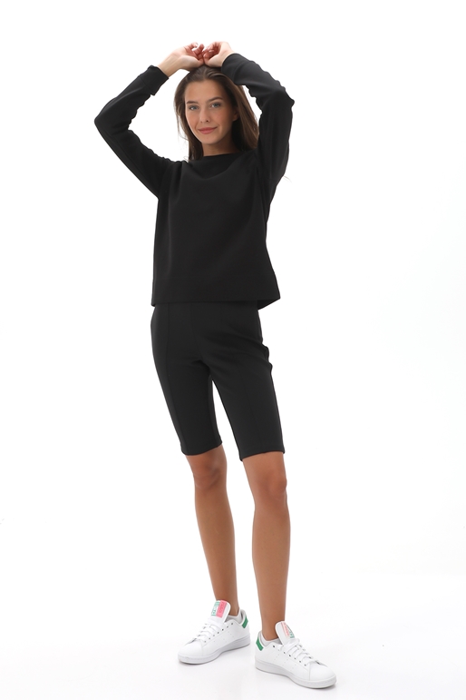 CALVIN KLEIN JEANS-Γυναικεία φούτερ μπλούζα CALVIN KLEIN JEANS K20K205453 MICRO LOGO μαύρη