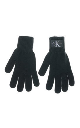 CALVIN KLEIN JEANS-Γυναικεία πλεκτά γάντια CALVIN KLEIN JEANS MONOGRAM GLOVES μαύρα