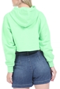 CHIARA FERRAGNI-Γυναικεία cropped φούτερ μπλούζα CHIARA FERRAGNI EYELIKE PATCH πράσινη
