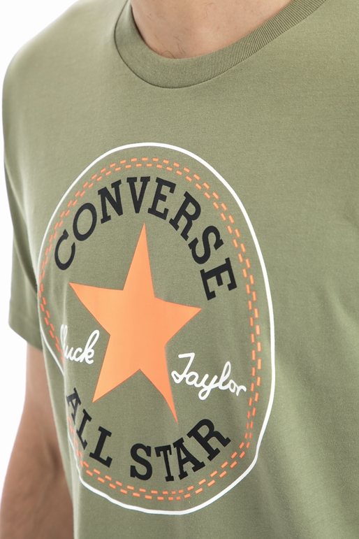 CONVERSE-Ανδρική μπλούζα Converse χακί