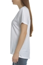 CONVERSE-Γυναικεία κοντομάνικη μπλούζα Converse λευκή 