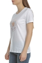 CONVERSE-Γυναικεία κοντομάνικη μπλούζα Converse λευκή