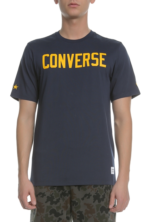 CONVERSE-Ανδρική κοντομάνικη μπλούζα CONVERSE μπλε 