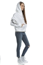 CONVERSE-Γυναικεία μακρυμάνικη φούτερ μπλούζα Converse λευκή 