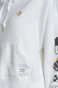 CONVERSE-Γυναικεία μακρυμάνικη φούτερ μπλούζα Converse λευκή 