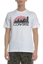 CONVERSE-Ανδρική κοντομάνικη μπλούζα CONVERSE λευκή 