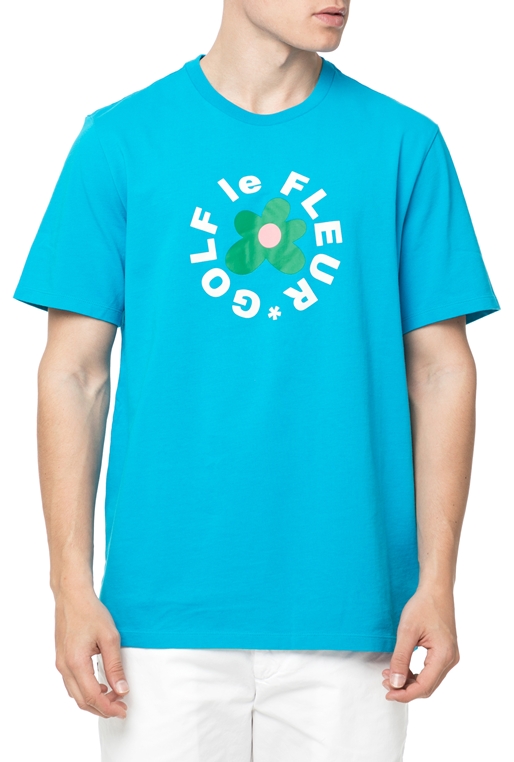 CONVERSE-Ανδρικό t-shirt Converse QS TTC TEE HAWAIIAN OCEAN μπλε