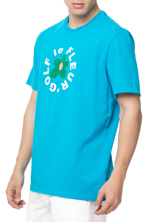 CONVERSE-Ανδρικό t-shirt Converse QS TTC TEE HAWAIIAN OCEAN μπλε