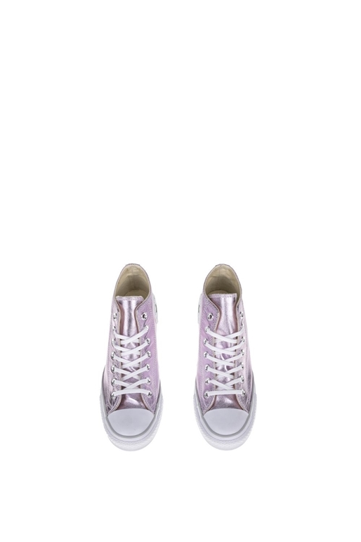CONVERSE-Γυναικεία ψηλά sneakers CONVERSE CT AS Mid Lux μεταλλικό μοβ 
