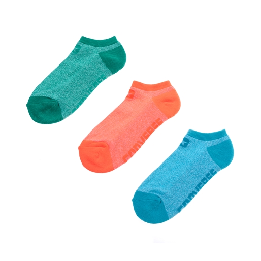 CONVERSE-Γυναικείο σετ κάλτσες CONVERSE πράσινες-μπλε-πορτοκαλί 