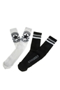 CONVERSE-Σετ ανδρικές κάλτσες Converse λευκές-μαύρες με σχέδια